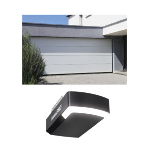 KIT COMPLETO Puerta D/ Garage 18x8 Pies / Lisa Linea Central / Color blanco / Insulada / Incluye Motor FS1000APPRT / 1/2HP / Fuerte/Silencioso/Luz LED/Motor DC .