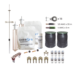 Kit Pararrayo LINKEDPRO con Accesorios de Instalación en Torre de Hasta 27 m de Altura.