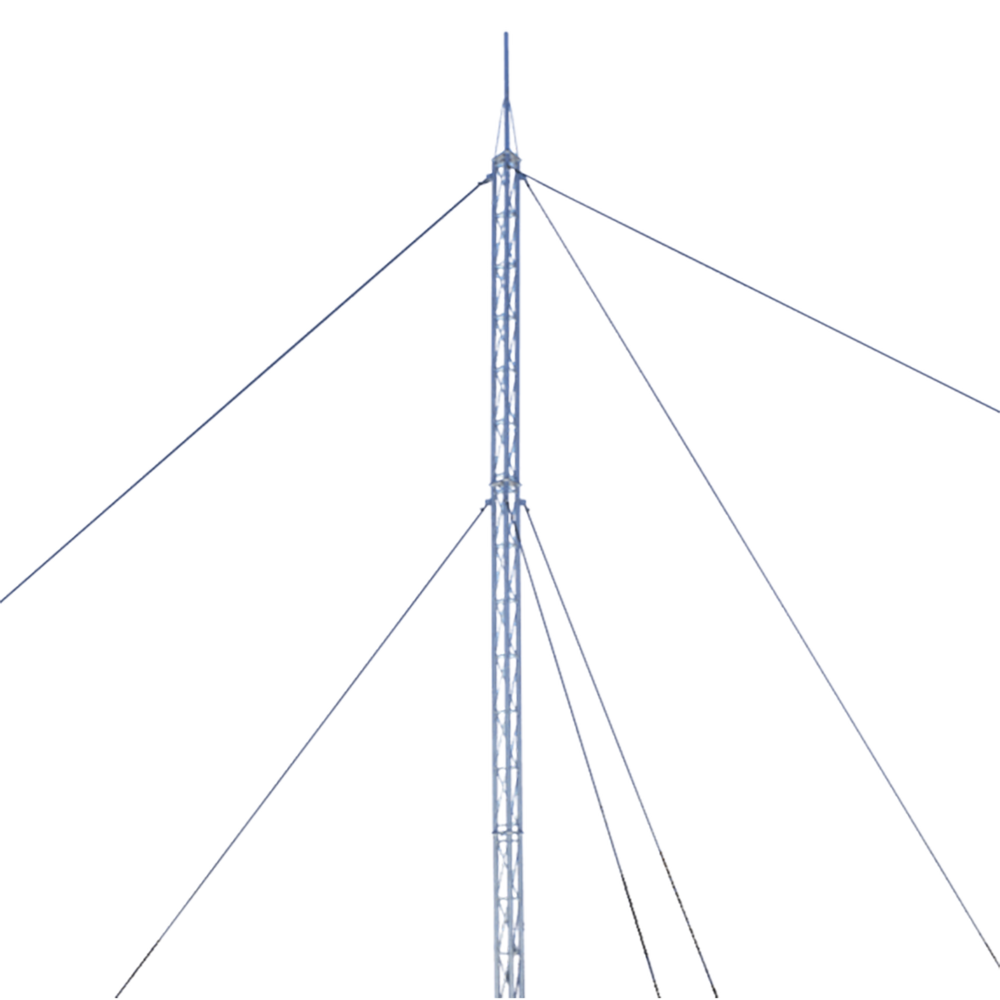 Kit de Torre Arriostrada de Techo de 15 m con Tramo STZ30 Galvanizado Electrolítico (No incluye retenida). - Imagen 2