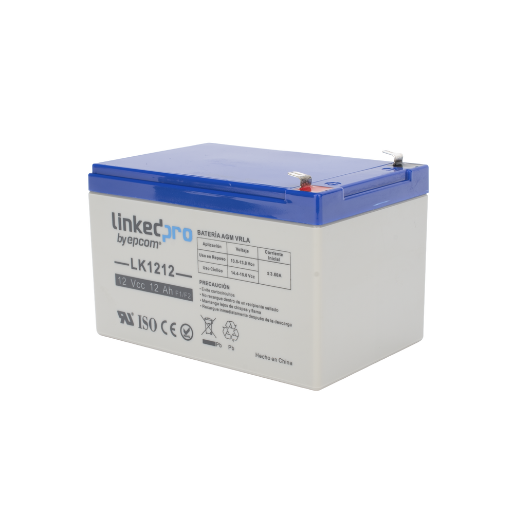 Batería de respaldo 12 V 12 Ah AGM | Certificada UL94-HB Resistencia a la flama básica | Especial para Seguridad Electrónica | Vida útil 5 años | Terminales F1 + Adaptador F2 - Imagen 3