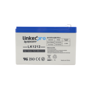Batería de respaldo 12 V 12 Ah AGM | Certificada UL94-HB Resistencia a la flama básica | Especial para Seguridad Electrónica | Vida útil 5 años | Terminales F1  + Adaptador F2