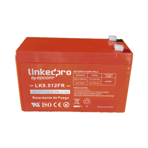 Bater??a de respaldo 12 V 9.5 Ah AGM  | Certificada UL94-V0 Retardante a la Flama  | Especial para Seguridad Electr??nica | Vida ǧtil 5 a??os | Terminales F1  + Adaptador F2