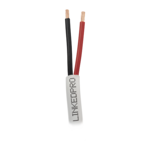 Cable 305 Metros (1000 Pies): 2 x 18 AWG, Color Blanco, CM, Para Sistemas de Seguridad y Alarmas