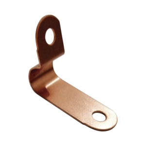 Abrazadera Cable Bajada / Cobre 99.9% / Cable hasta 1 in / Muros y Techumbres / Exterior / Sin Tuber?a