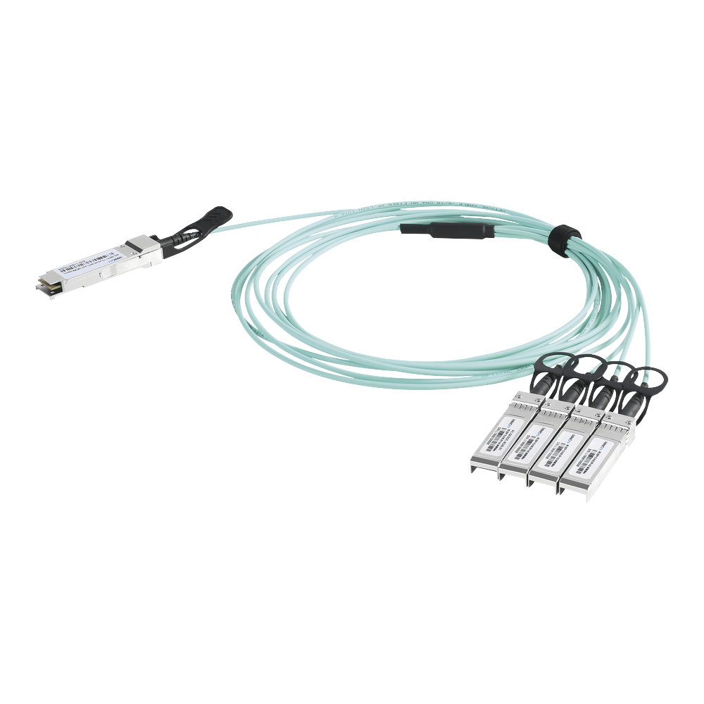 Cable AOC QSFP+ de 40 Gbps a 4x 10 Gbps / Cable de fibra ??ptica Activo / Longitud: 2 metros