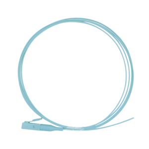 Pigtail de Fibra ?ptica Simplex LC, PVC, OM3 50/125, Aqua, 1 Metro (3.28 Pies)