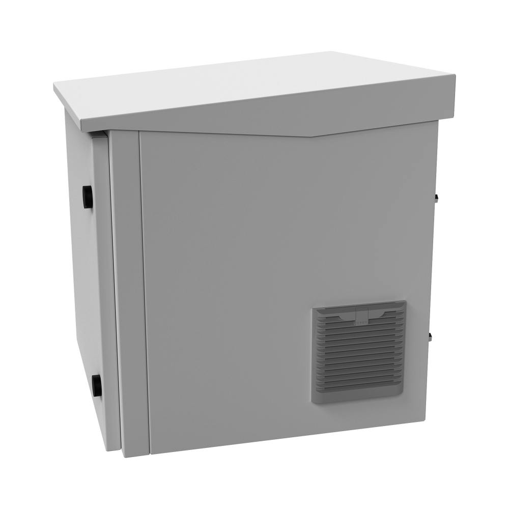 Gabinete de Exterior con Rack de 19" de 9UR con Ventiladores y Termostato, Se env??a el Gabinete armado, (Montaje a poste o torre se vende por separado). - Imagen 2