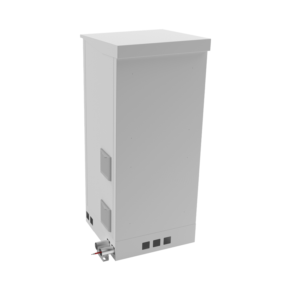 Gabinete de Piso para Exterior con Ventiladores y Termostato con Rack de 19" de 16 U + Espacio para Bater??as, Se env??a el Gabinete Armado. - Imagen 2