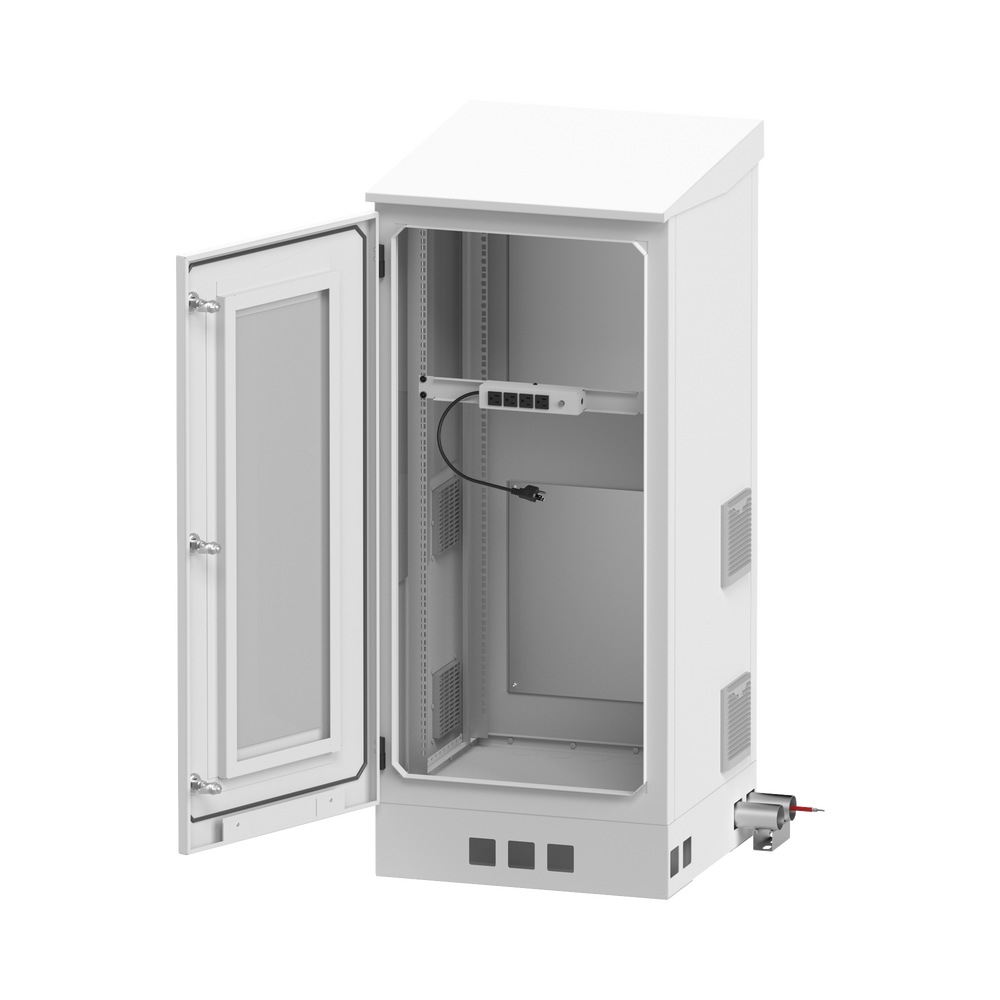 Gabinete de Piso para Exterior con Ventiladores y Termostato con Rack de 19" de 16 U + Espacio para Bater??as, Se env??a el Gabinete Armado. - Imagen 3