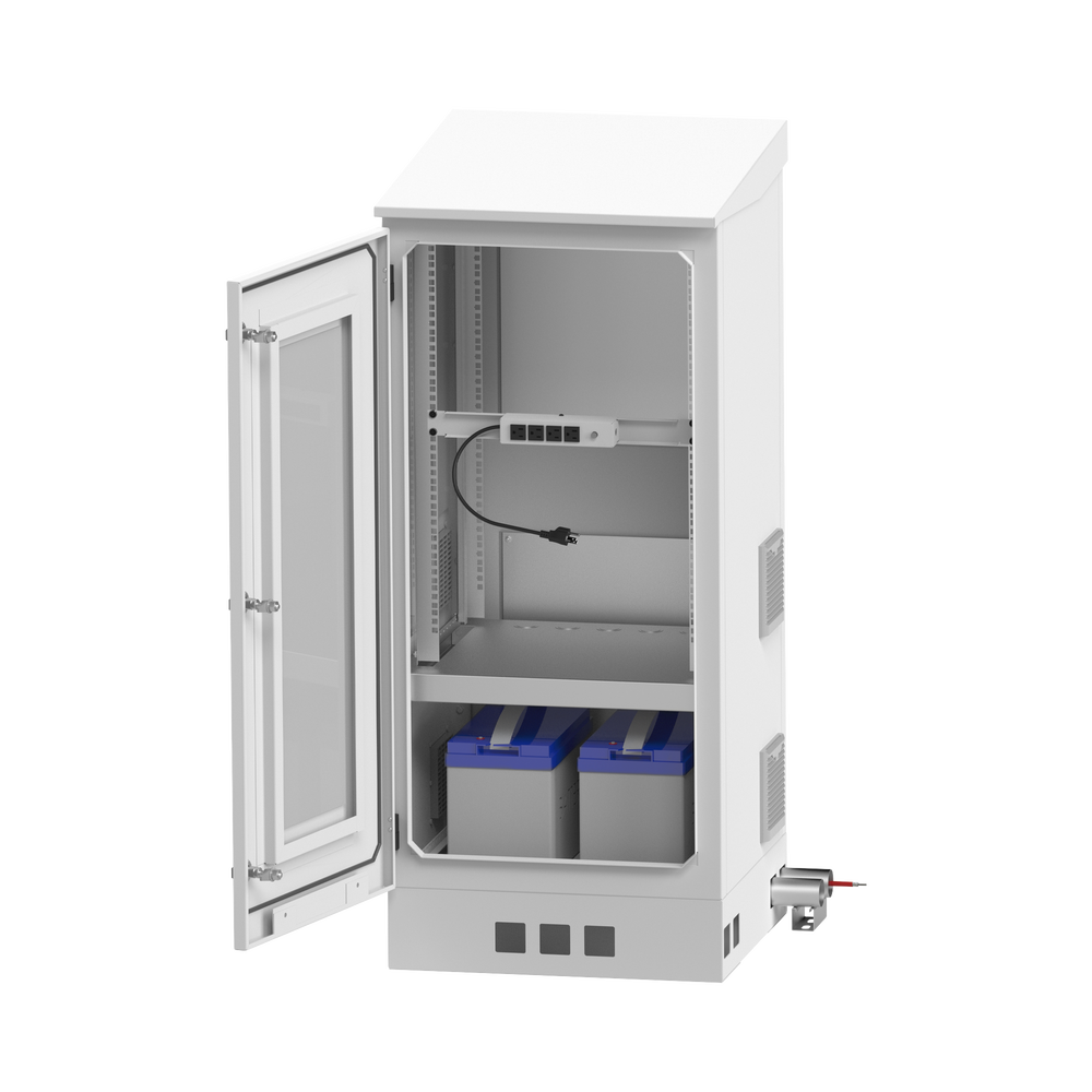 Gabinete de Piso para Exterior con Ventiladores y Termostato con Rack de 19" de 16 U + Espacio para Bater??as, Se env??a el Gabinete Armado. - Imagen 5
