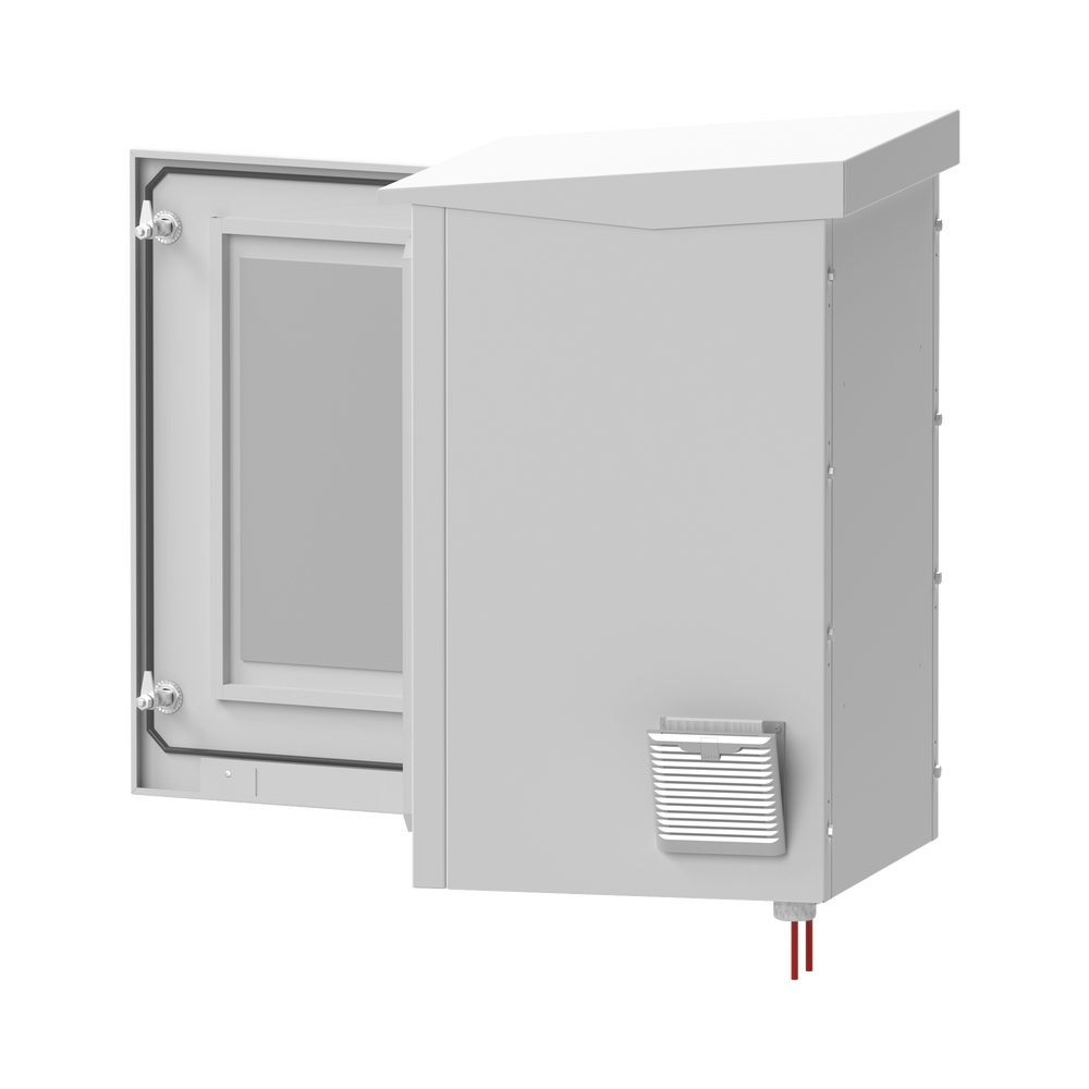Gabinete de Exterior con Rack de 19" de 24U con Ventiladores y Termostato, Se env??a el Gabinete Armado (Montaje a poste o torre se vende por separado). - Imagen 2