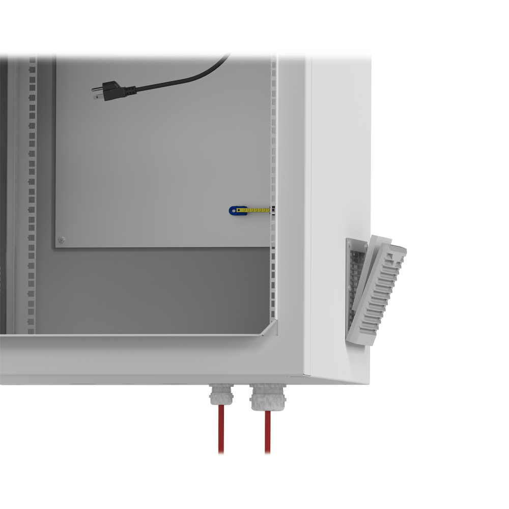 Gabinete de Exterior con Rack de 19" de 24U con Ventiladores y Termostato, Se env??a el Gabinete Armado (Montaje a poste o torre se vende por separado). - Imagen 7