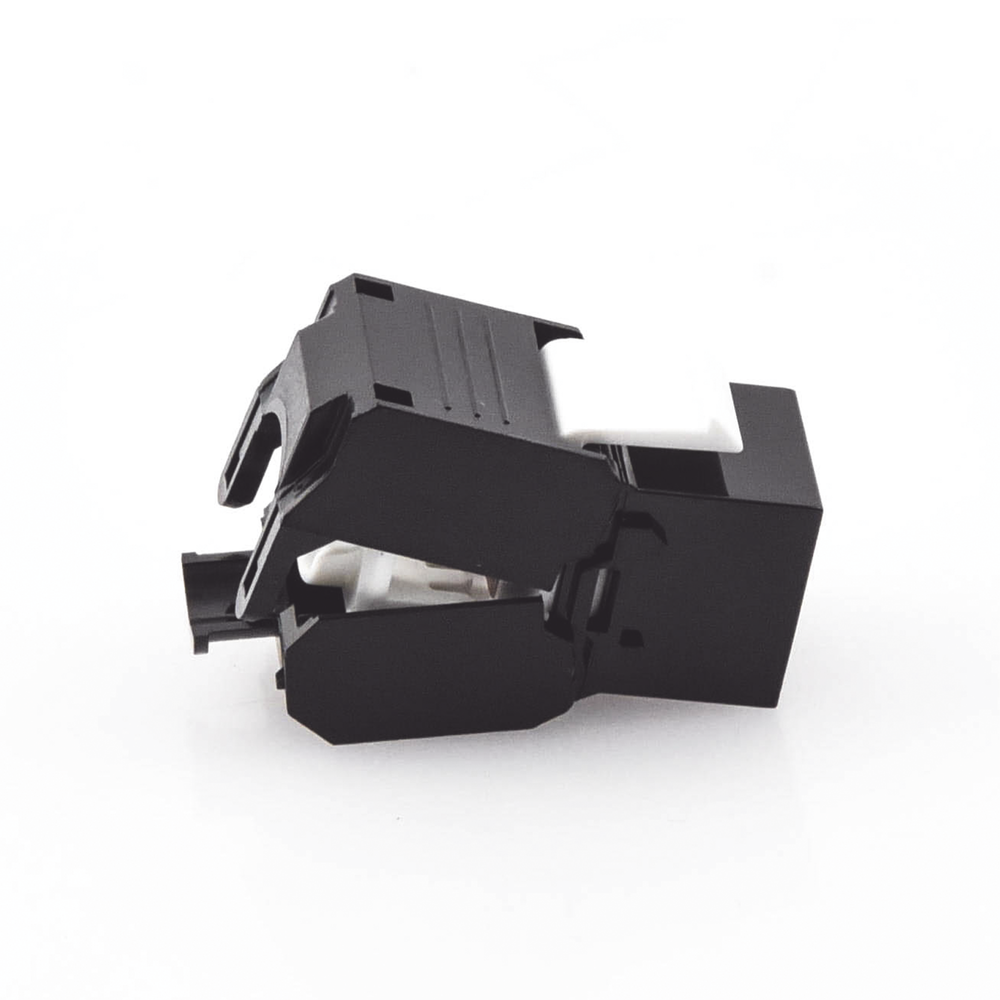 M?dulo Jack Keystone Cat5e (Toolless), con Terminaci?n en ?ngulo 180 - Color Negro, Compatible con Faceplate y Patchpanel Linkedpro - Imagen 3