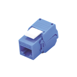M?dulo Jack Keystone Cat5e (Toolless), con Terminaci?n en ?ngulo 180 - Color Azul, Compatible con Faceplate y Patchpanel Linkedpro