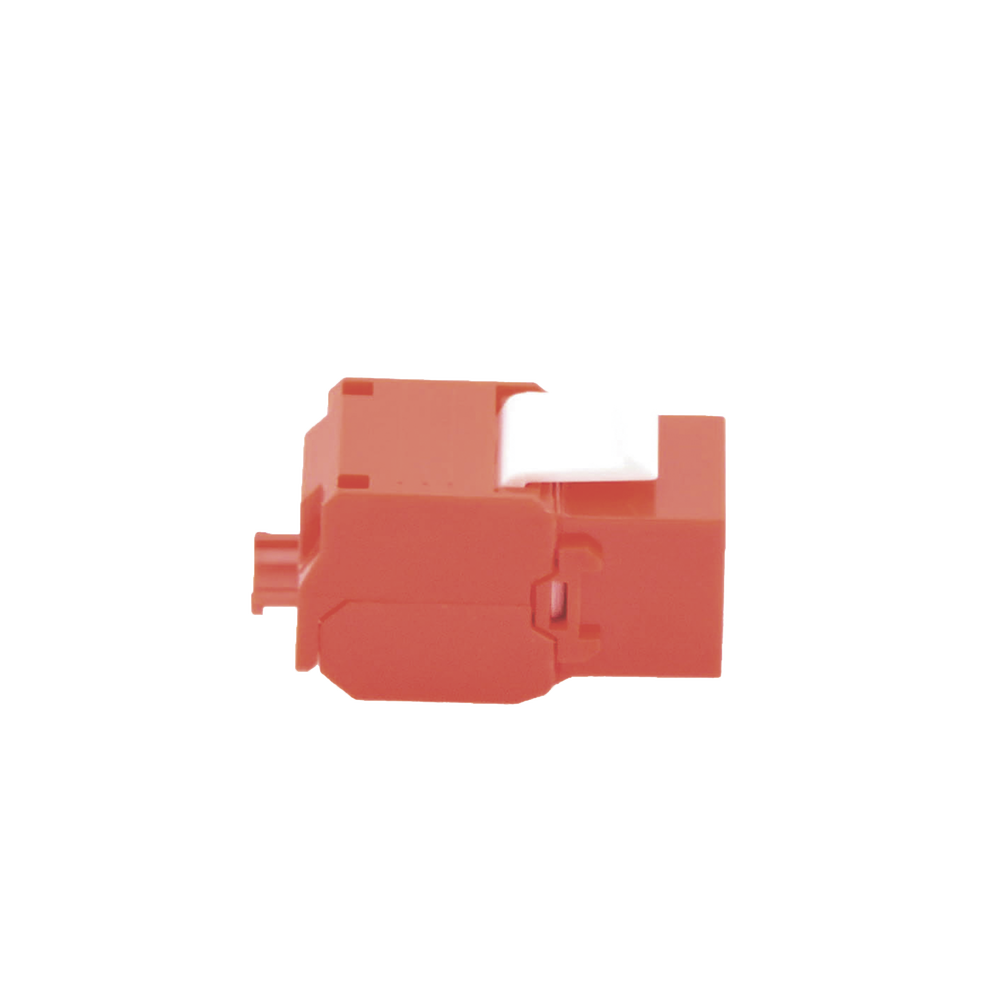 M?dulo Jack Keystone Cat5e (Toolless), con Terminaci?n en ?ngulo 180 - Color Rojo, Compatible con Faceplate y Patchpanel Linkedpro - Imagen 3