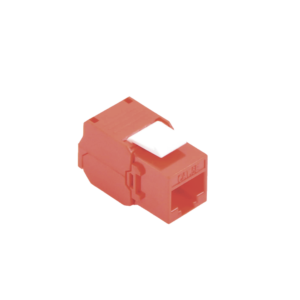 M?dulo Jack Keystone Cat5e (Toolless), con Terminaci?n en ?ngulo 180 - Color Rojo, Compatible con Faceplate y Patchpanel Linkedpro