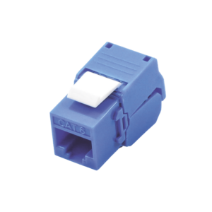 M?dulo Jack Keystone Cat6 (Toolless), con Terminaci?n en ?ngulo 180 Grados Color Azul, Compatible con Faceplate y Patchpanel Linkedpro