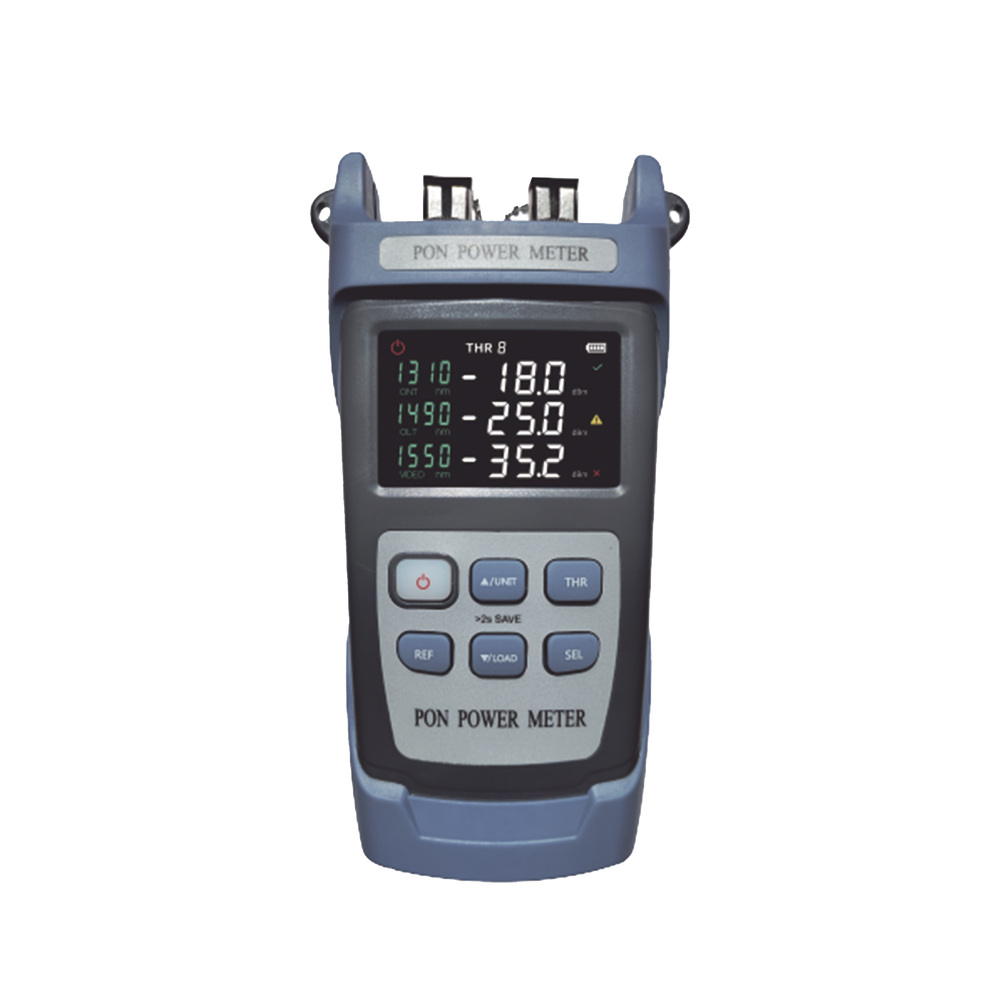 Medidor de Potencia ?ptica (OPM) para Fibra ?ptica en Redes FTTx / Soporta 3 Longitudes de Onda: 1310nm, 1490nm y 1550nm / Rango de Medici?n de -40 a 25dBm