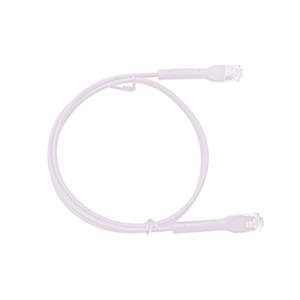 Mini Patch Cord Cat6 Ultra Slim 20 cm (7.87 Pulgadas) Blanco ? Ahorra Espacio sin Organizadores, con Bota Flexible