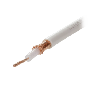 Carrete de 100 Metros (328.08 Pies) de Cable Tipo RG58AU, con Forro Blanco