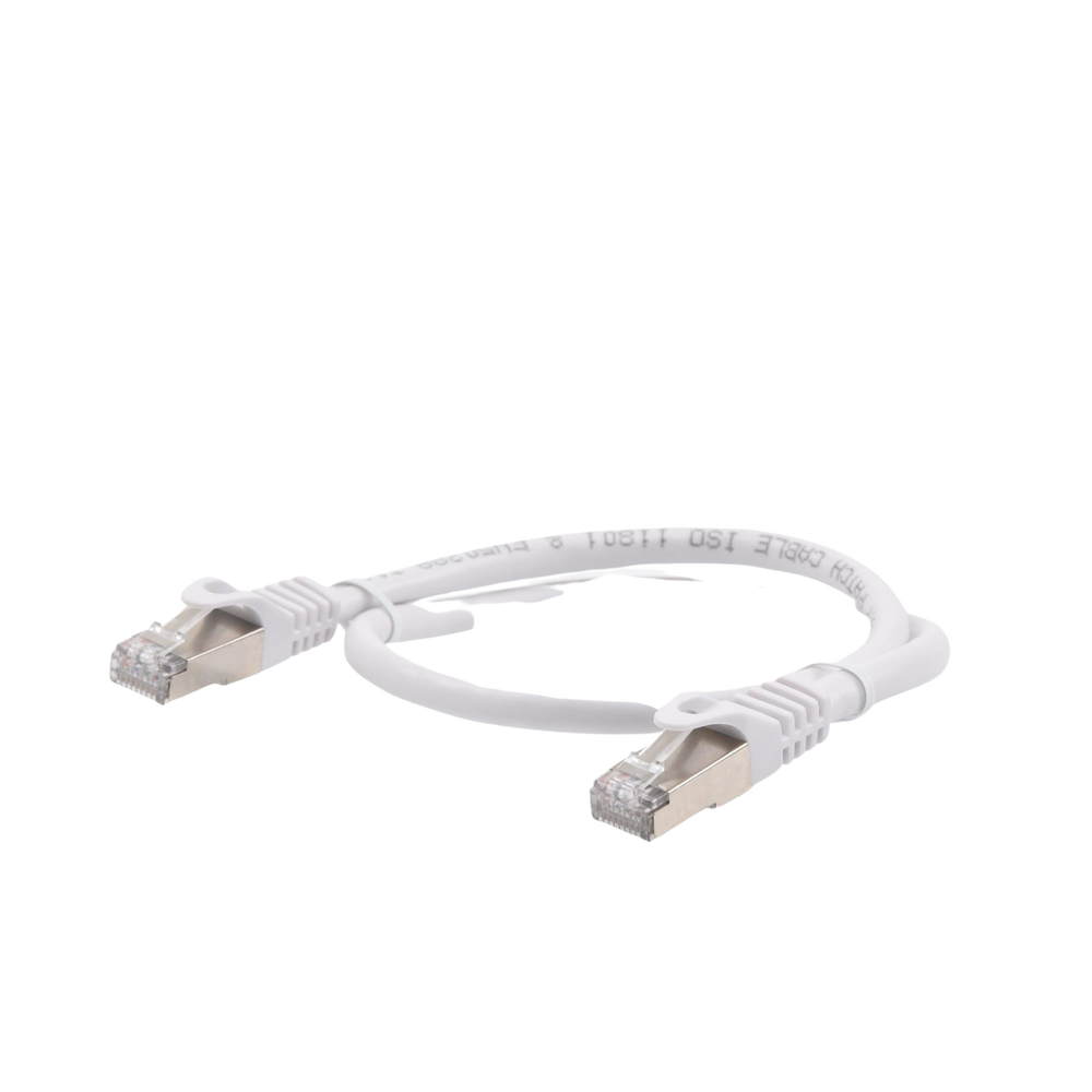 Patch Cord Cat6A 10G Blindado 0.5 Metros (1.64 Pies) Blanco - Imagen 4