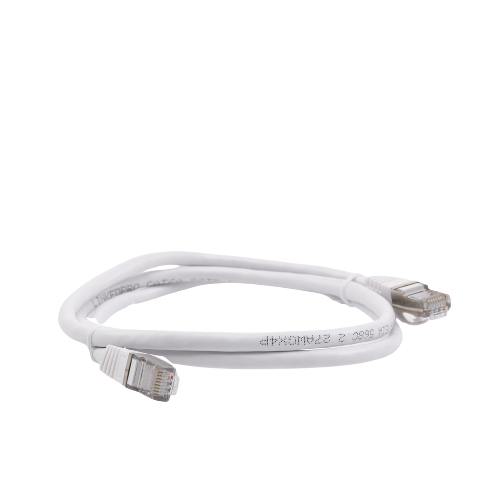 Patch Cord Cat6A 10G Blindado 1.0 Metro (3.28 Pies) Blanco - Imagen 3