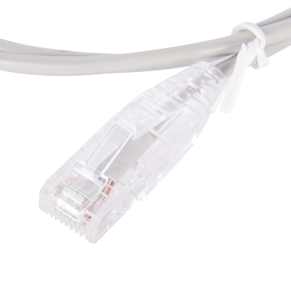 Cable de Parcheo Slim UTP Cat6 - 1 Metro (3.28 Pies), Gris, Di?metro Reducido (28 AWG) - Imagen 3