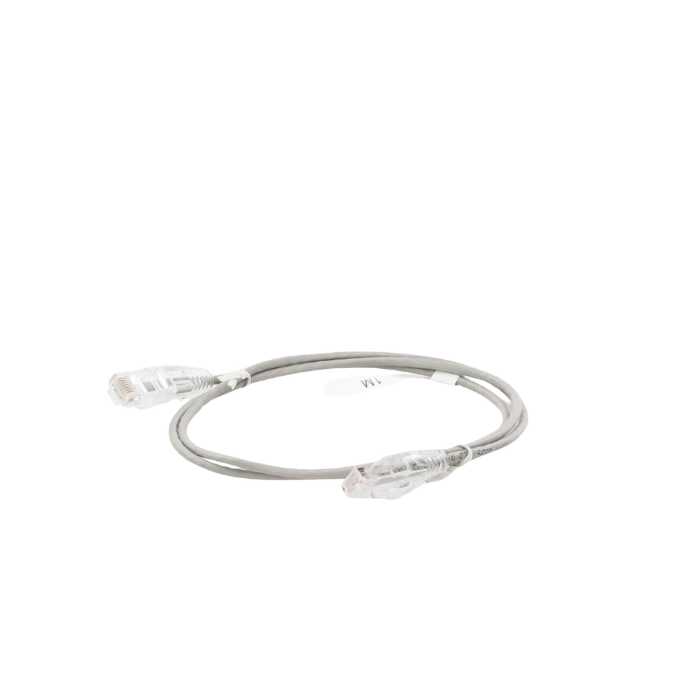 Cable de Parcheo Slim UTP Cat6 - 1 Metro (3.28 Pies), Gris, Di?metro Reducido (28 AWG) - Imagen 6
