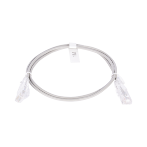 Cable de Parcheo Slim UTP Cat6 - 1 Metro (3.28 Pies), Gris, Di?metro Reducido (28 AWG)