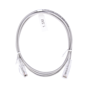Cable de Parcheo Slim UTP Cat6 - 1.5 Metros (4.92 Pies) Gris Di?metro Reducido (28 AWG)