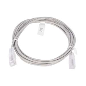 Cable de Parcheo Slim UTP Cat6 - 3 Metros (9.84 Pies) Gris Di?metro Reducido (28 AWG)
