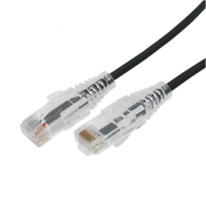 Cable de Parcheo Slim UTP Cat6A - 3 Metros (9.84 Pies) Negro, Di?metro Reducido (28 AWG)