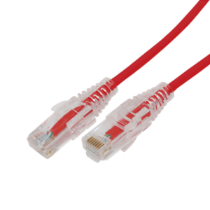 Cable de Parcheo Slim UTP Cat6A - 5 Metros (16.40 Pies) Rojo, Di?metro Reducido (28 AWG)