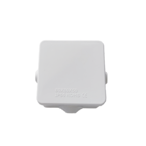 Caja de Conexiones Impermeable IP55 con 4 Entradas, 80 x 80 x 50 mm, para Instalaciones Industriales, Comerciales y Residenciales, Incluye Tornillería para su Instalación