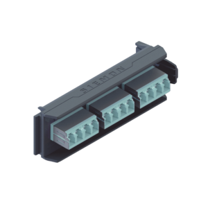 Placa Acopladora LightVerse, 6 Conectores D?plex LC/UPC Shuttered, Acepta hasta 12 Fibras Multimodo OM3 y OM4