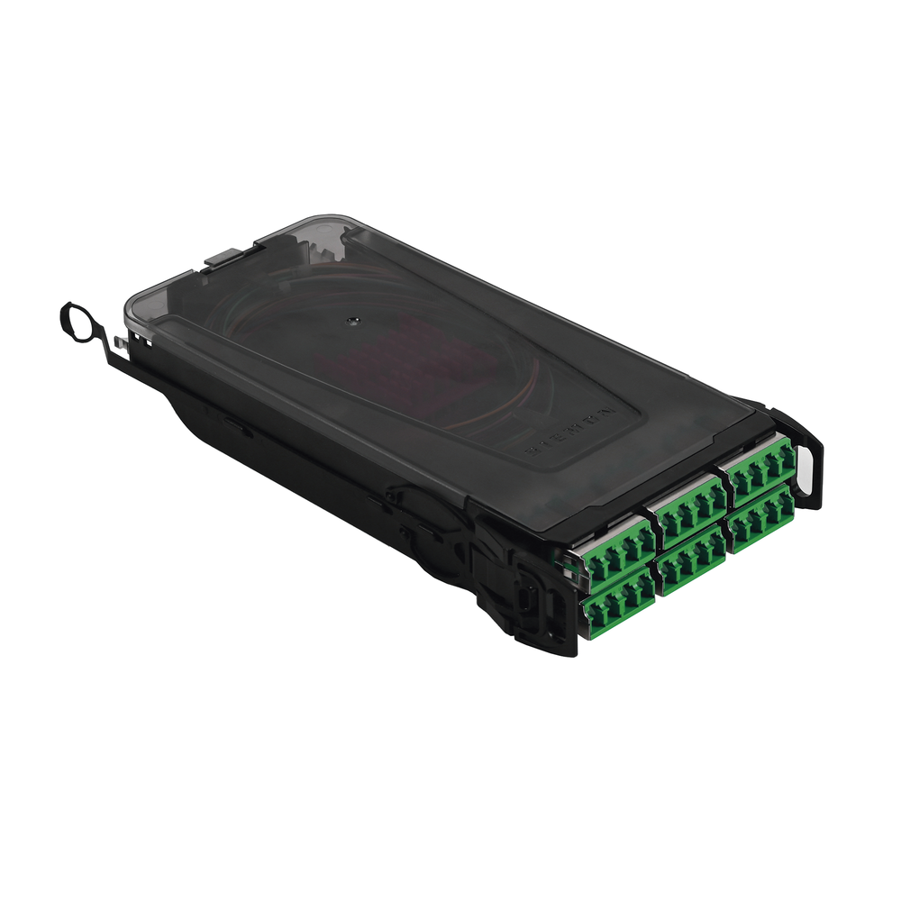 Cassette para Empalme (Fusi?n) LightVerse, Hasta 24 Fibras, Conectores LC/APC Shuttered, para Fibra Monomodo, 900um, 1 Metro (3.28 Pies)