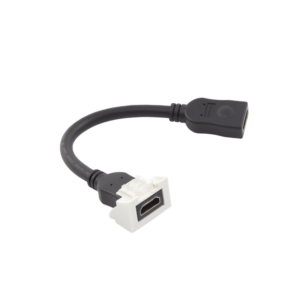 Adaptador HDMI con Pigtail Hembra-Hembra, Para V?deo 720, 1080p, 4K UHD Compatible con Faceplates MAX Siemon de 2 Salidas, Color Blanco