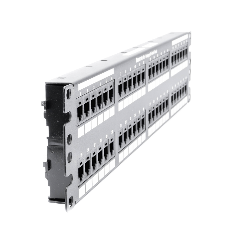 Panel de Parcheo de Impacto 110, Plano, Categor?a 5e, de 48 Puertos, 2UR - Imagen 3
