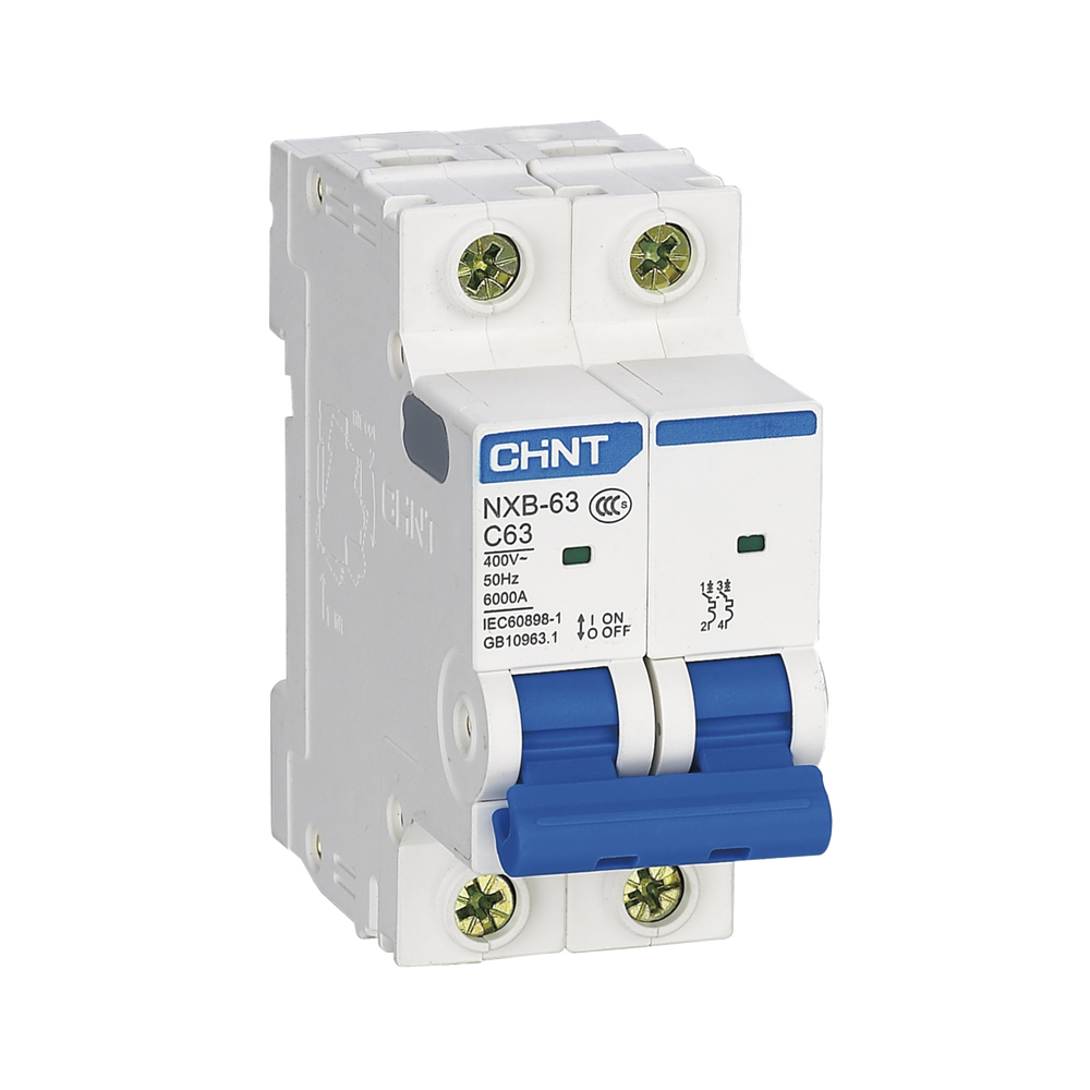 Pastilla para Riel Din, 2 Polos, 10 Amp, Vca:110/415v, 6kA, Catálogo: NXB632PC10.