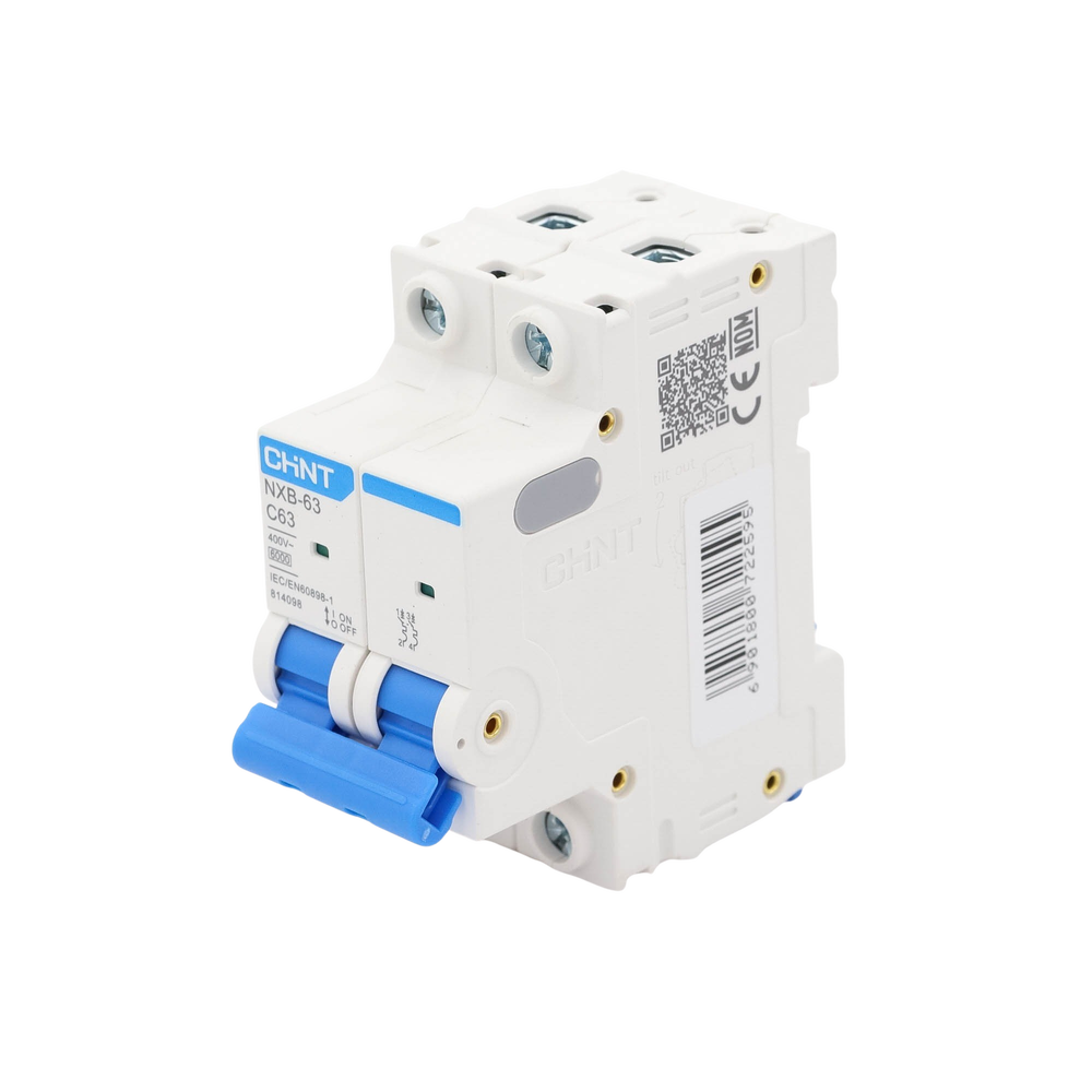 Pastilla para Riel Din, 2 Polo, 63 Amp, Vca:110/415v, 6kA, Catálogo: NXB632PC63. - Imagen 3