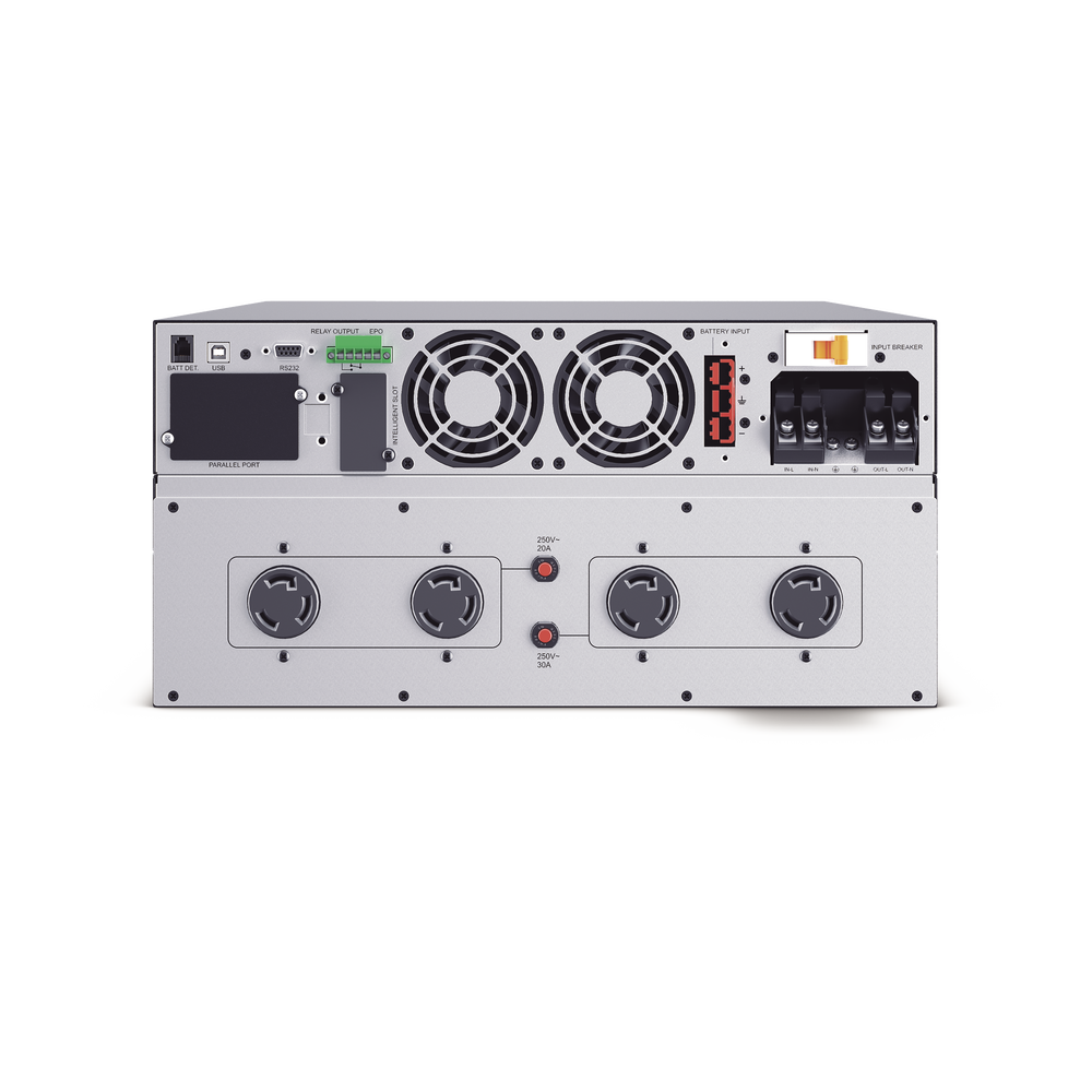 UPS de 10000 VA/10000 W, Online Doble Conversión, 200 - 240 Vac de Entrada, 200 - 240 Vac de Salida, Terminal Hardwired, Onda Senoidal Pura, Torre o Rack de 6 UR, Con 3 Tomas NEMA L6-30R - Imagen 4