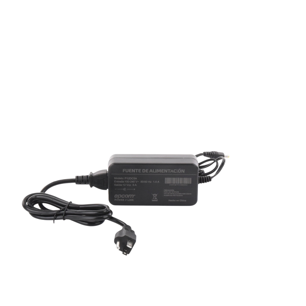 Fuente de poder con Cables de Extensión para Mayor Alcance 12 Vcc / 5 Amperes / Profesional / 0.5 metros a la toma de alimentación / 0.5 metros a la conexión del dispositivo - Imagen 3