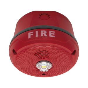Sirena con Lámpara LED Estroboscópica / Montaje en Techo / Nivel de Candelas Seleccionable / Color Rojo / Nuevo Diseño Moderno y Elegante / Menor Consumo de Corriente / Uso exterior
