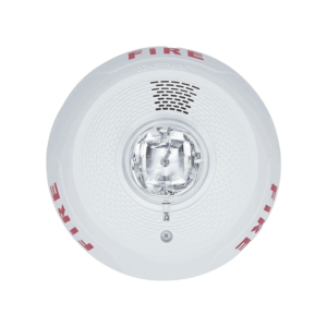 L-Series Indoor Selectable Output Horn Strobe, 4-Wire, Ceiling Mount, FIRE Marking, White