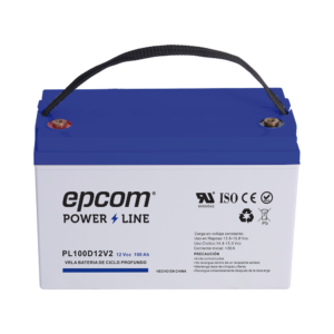 Batería de respaldo 12 V 100 Ah AGM | Certificada UL94-HB Retardo a la flama básica | Ciclo profundo | Para uso en aplicaciones fotovoltaicas y de emergencia | Terminales T4