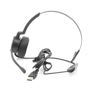 Aud??fonos USB de Diadema MONO con Audio HD / Micr??fono con Cancelaci??n de Ruido / Calidad para uso en Oficina