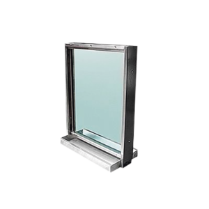 Ventana blindada Nivel III / Acero Inoxidable / 38mm de espesor / Charola pasa documentos / 60cm x 50cm.