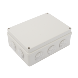 Caja Derivaci??n-Conexi??n de Plǭstico (140 X 190 X 76 mm) con 10 Glǭndulas de Goma. Para Instalaciones Comerciales, Residenciales e Industriales. Incluye Torniller??a para su Tapa. Funciona TambiǸn como Registro.