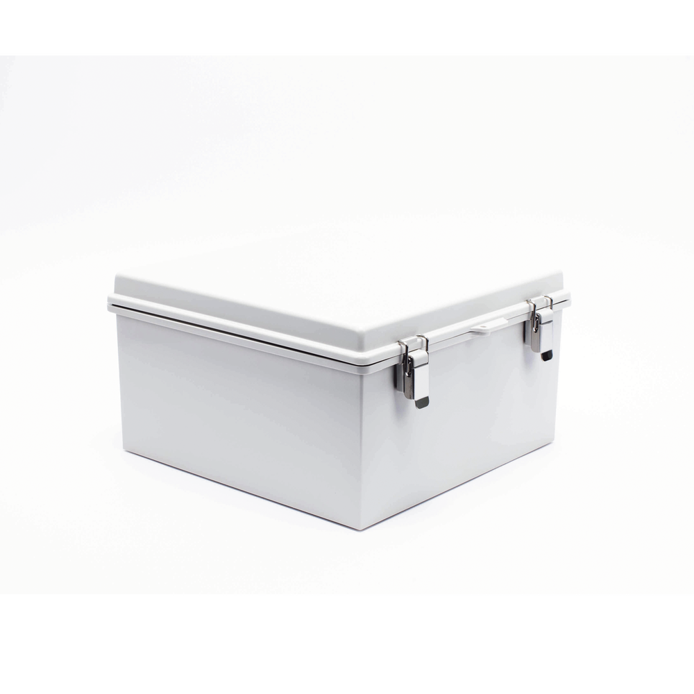 Gabinete de Plástico ABS, Uso en Intemperie ip66 (300 x 300 x 180 mm) Cierre por Broche Inoxidable y Permite Cerrado con Candado y Llave (Perno 5mm) No Incluido - Imagen 2