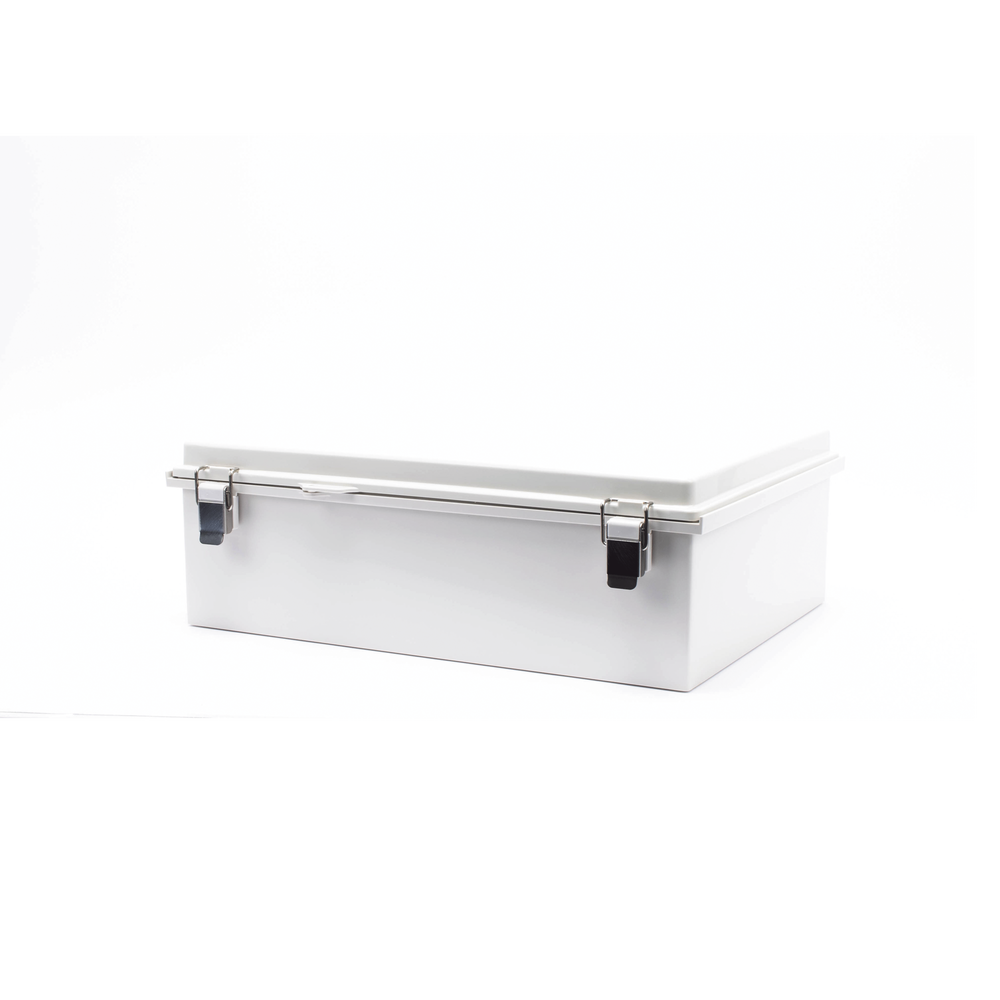 Gabinete de Plǭstico ABS, Uso en Intemperie IP66 (350 x 460 x 160 mm) Cierre por Broche Inoxidable y Permite Cerrado con Candado y Llave (Perno 5mm) No Incluido - Imagen 3